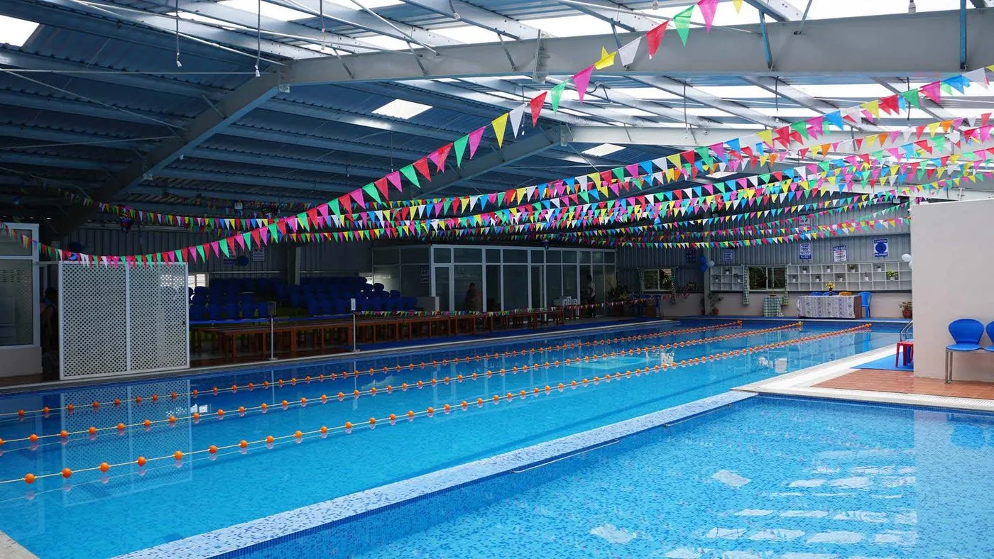 Indoor competition pool at Srujan Aquatic Center, Bangalore